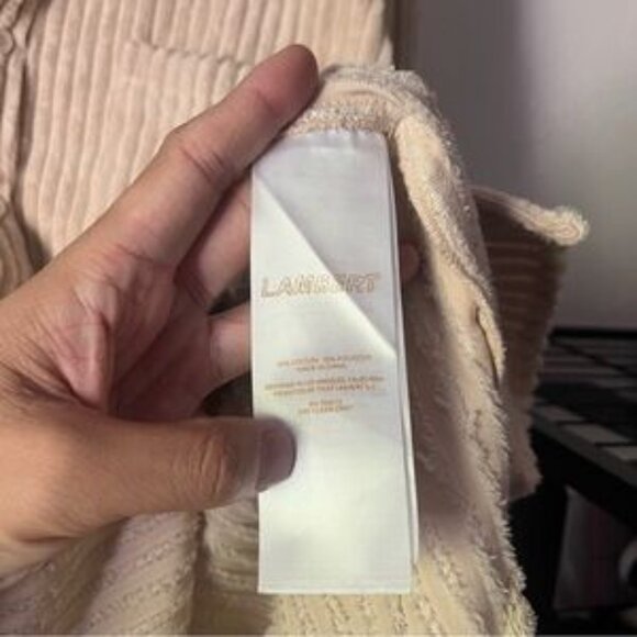 LAMBERT tan corduroy oversized long sleeve button up shacket shirt jacket - Picture 7 of 8